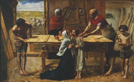 Christ in the House of His Parents ('The Carpenter's Shop') 

1849-50

Oil on canvas (Oc)

support 864mm x 1397mm 

painting 

signed

Purchased with assistance from the National Art Collections Fund and various subscribers 1921 

N03584